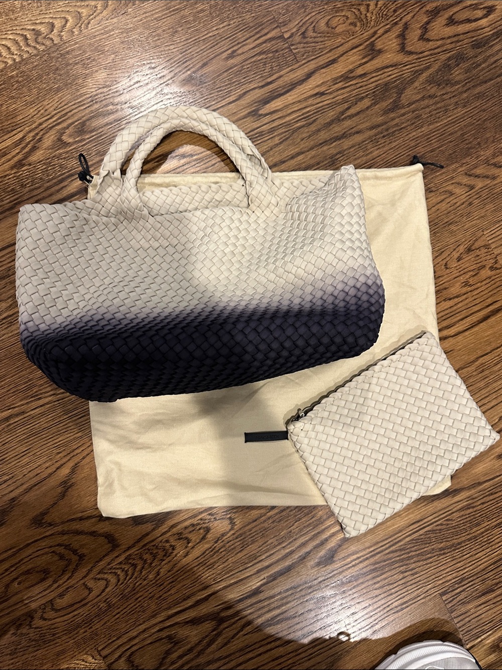 Naghedi white and blue St. Barths Medium Tote